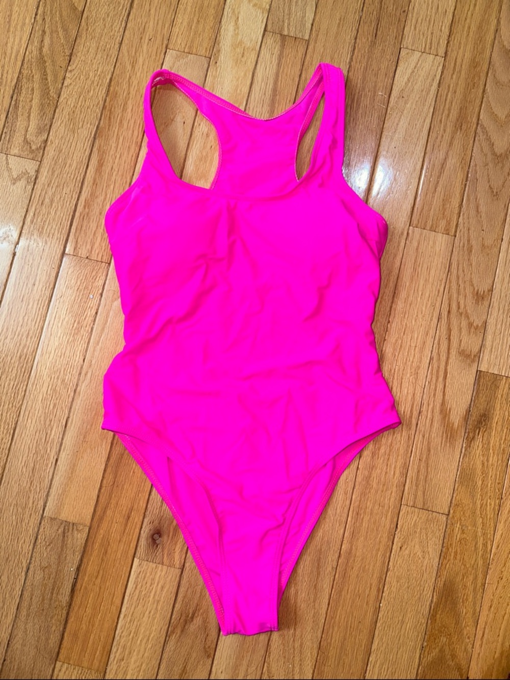 🔥SHEIN Neon Hot Pink One-Piece Swimsuit